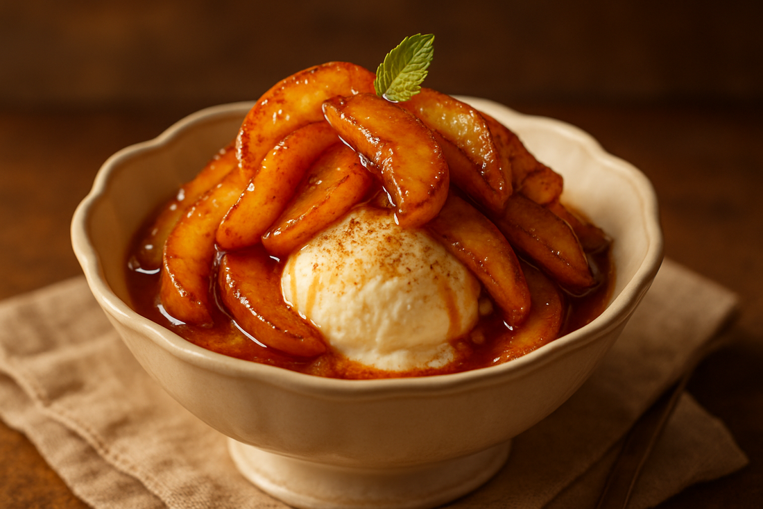 Fried Apples & Ice Cream