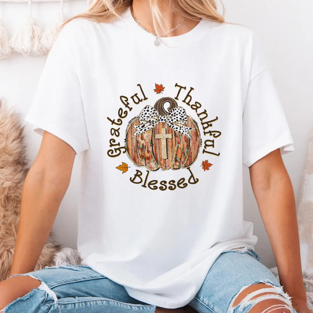 Grateful, Thankful, Blessed Tee