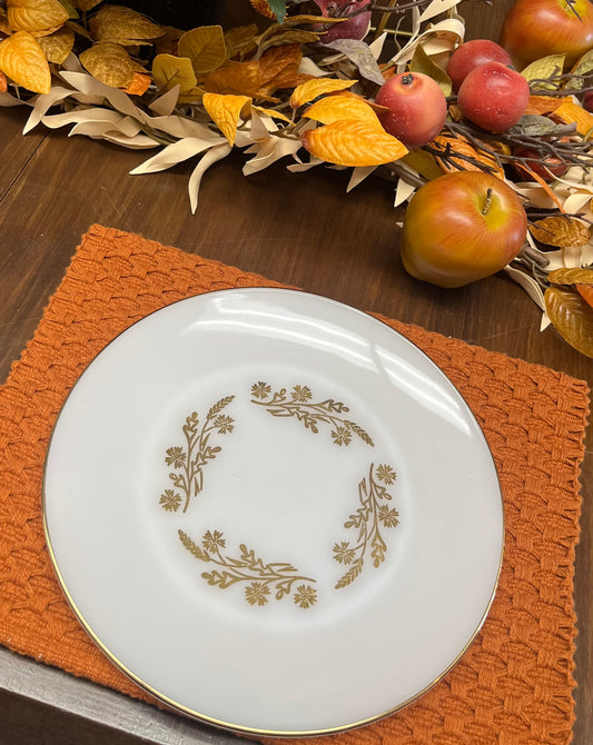 Vintage Federal Milkglass dinnerware set 20