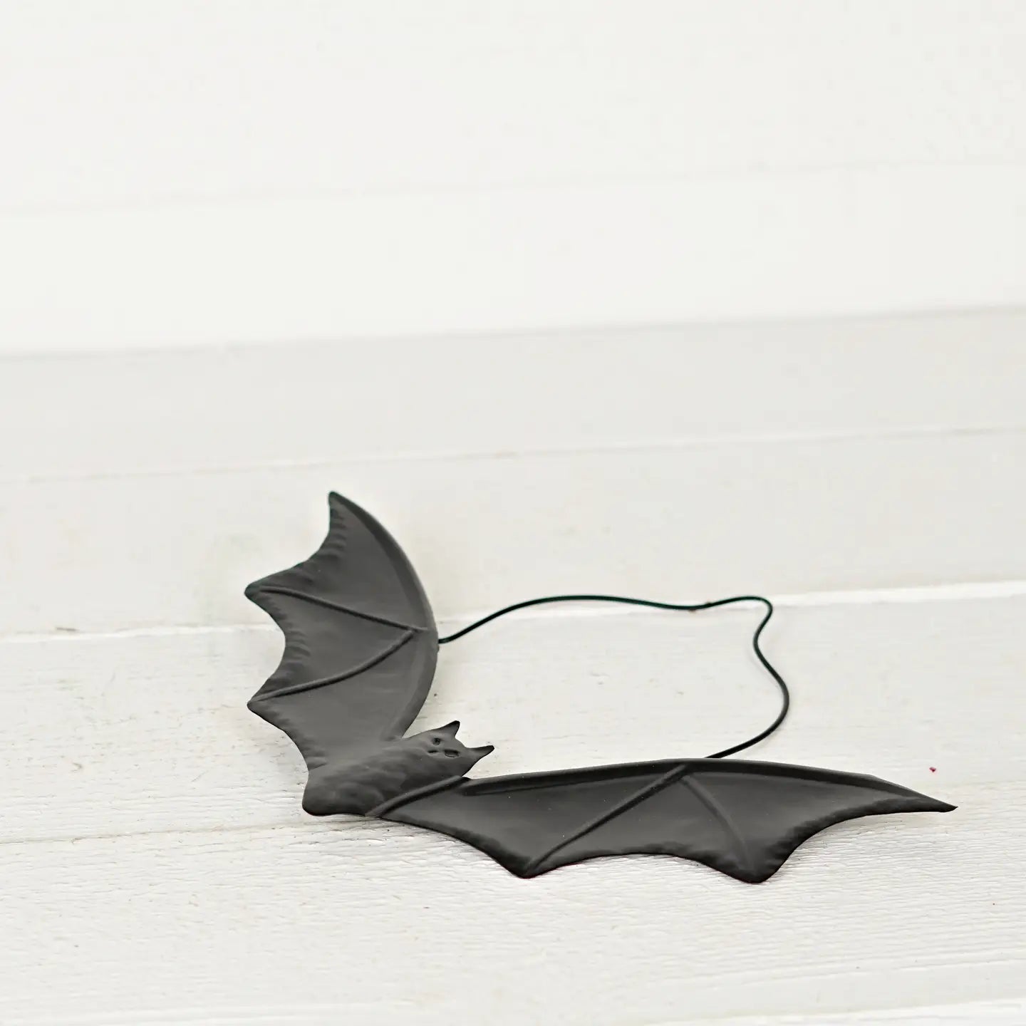 Metal Black Flying Bat Ornament-12W X 9H