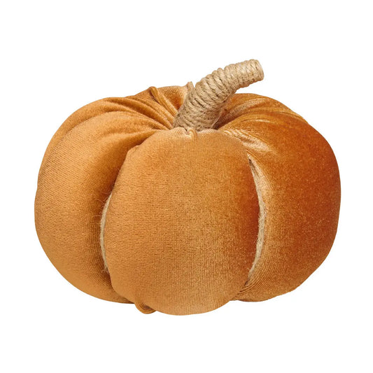 Small Orange Velvet Fall Pumpkin