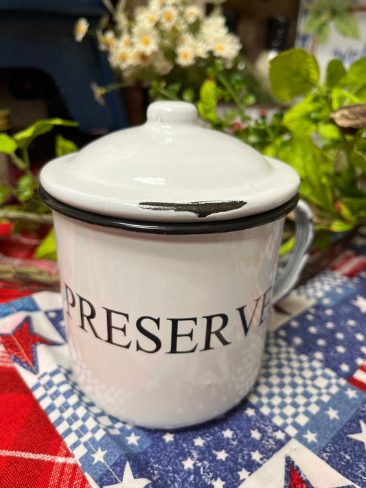 Vintage look enamel Preserves