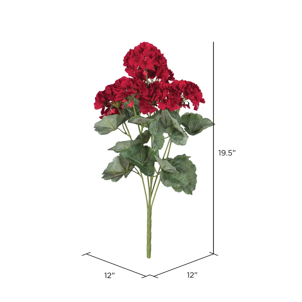 19.5" Geranium Bush-Red Item 1