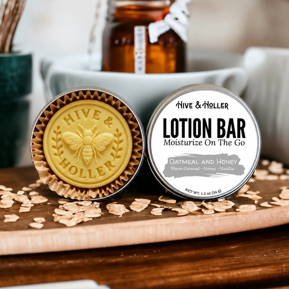 Oatmeal and Honey Solid Lotion Bar
