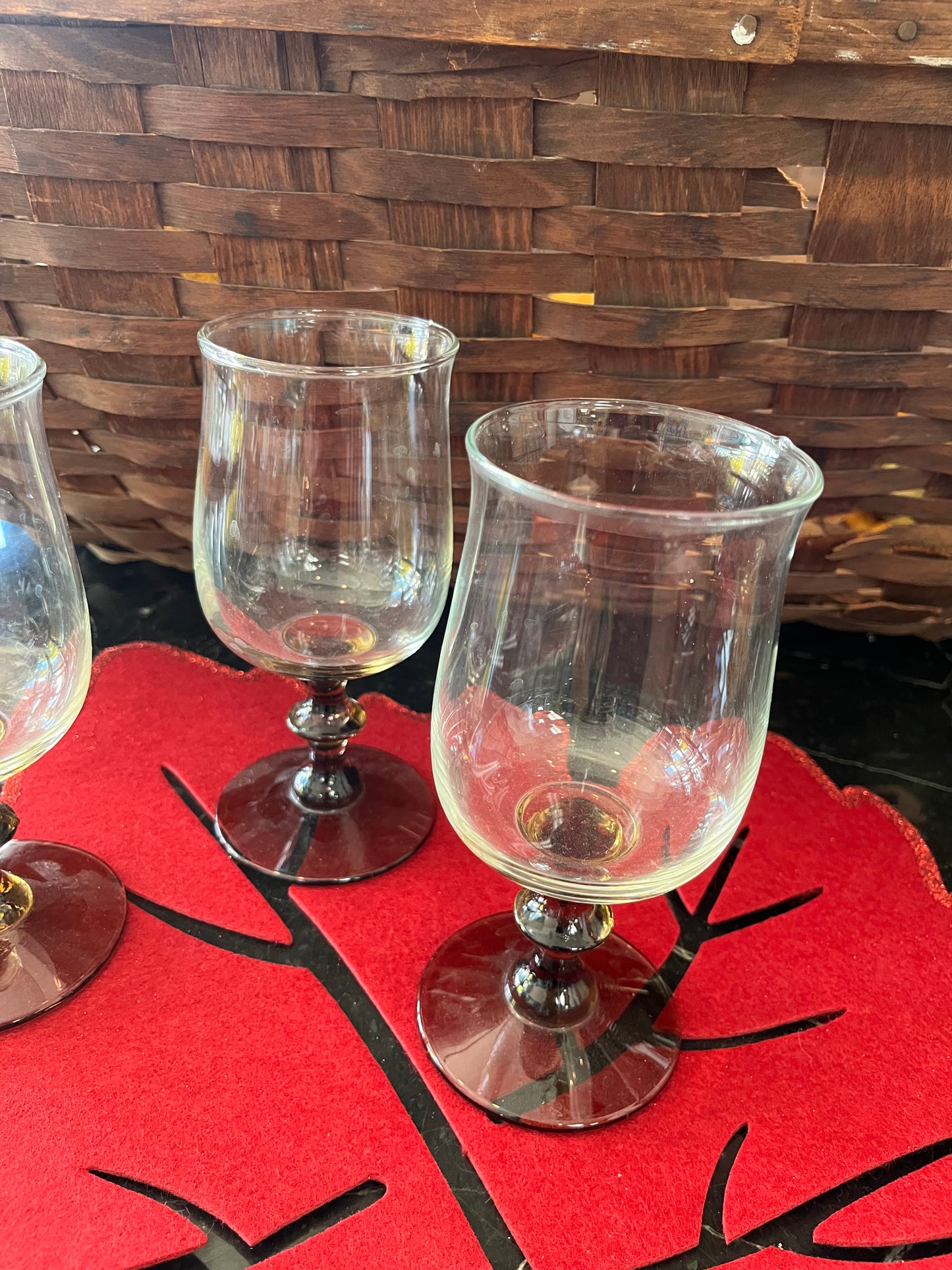 Vintage Libby Glassware Tawny stem
