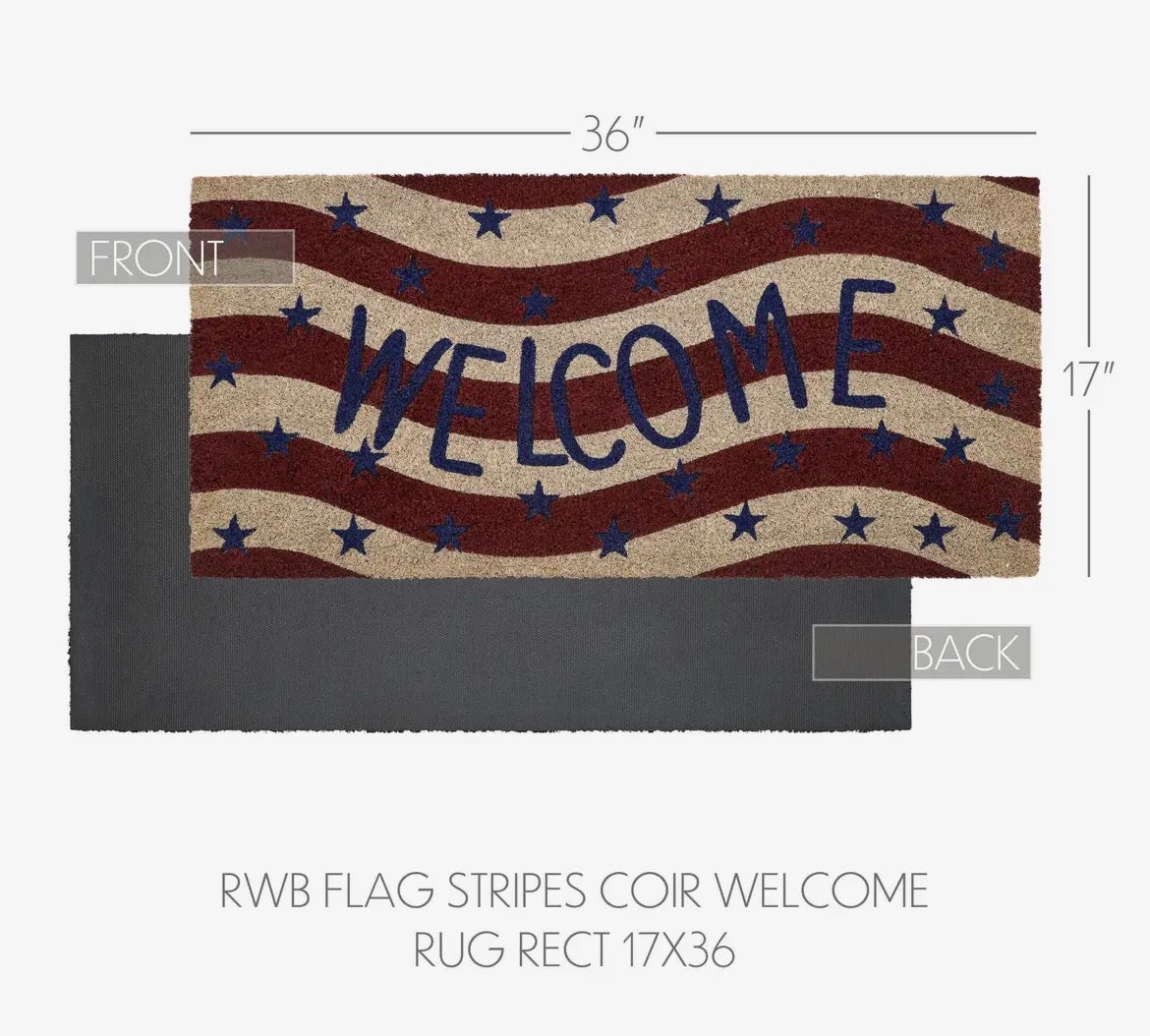 Welcome Flag door mat