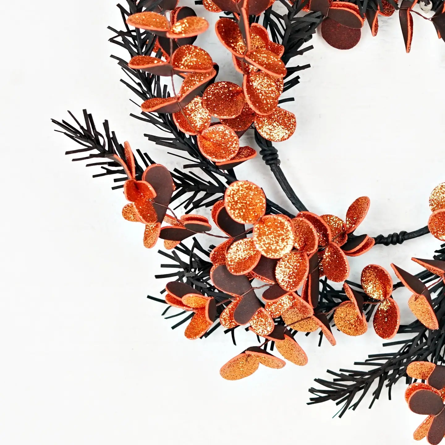 14in(6) Wreath-Glitter Spooky Mix Soft Touch Pines-