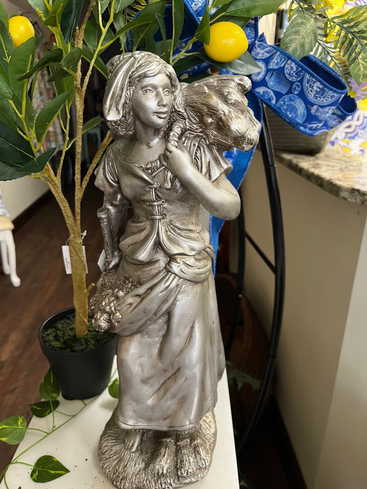 Harvest Girl Garden Statue
