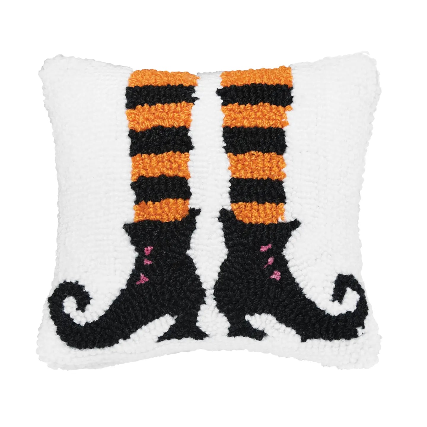 Halloween Witch Legs & Feet Throw Pillow