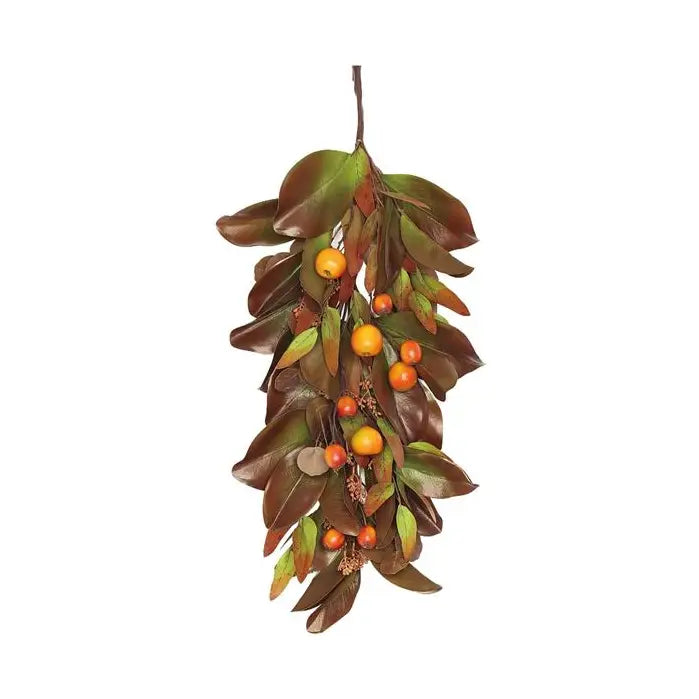 Fall Magnolia & Crabapple Swag