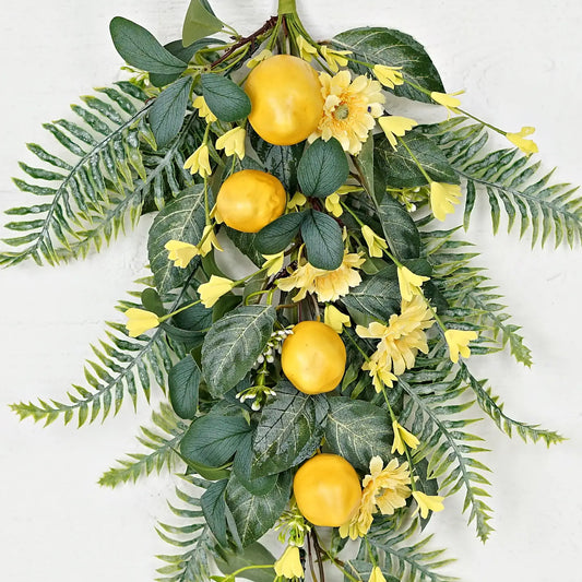 Teardrop-Lemon W.Daisy and Flocked leaf
