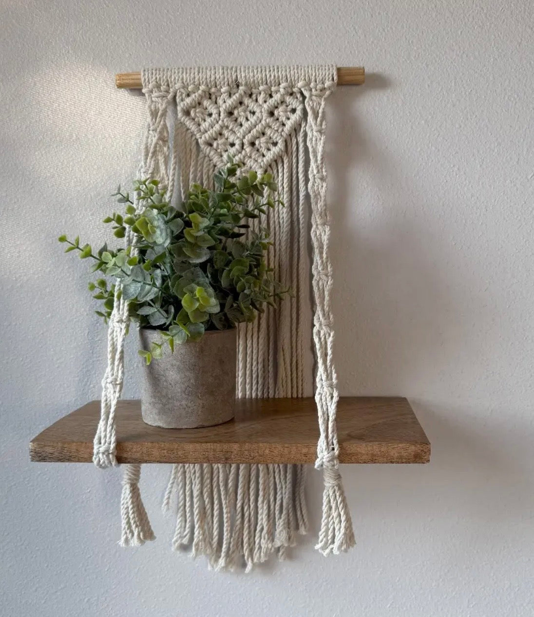 12" Macramé Wall Shelf