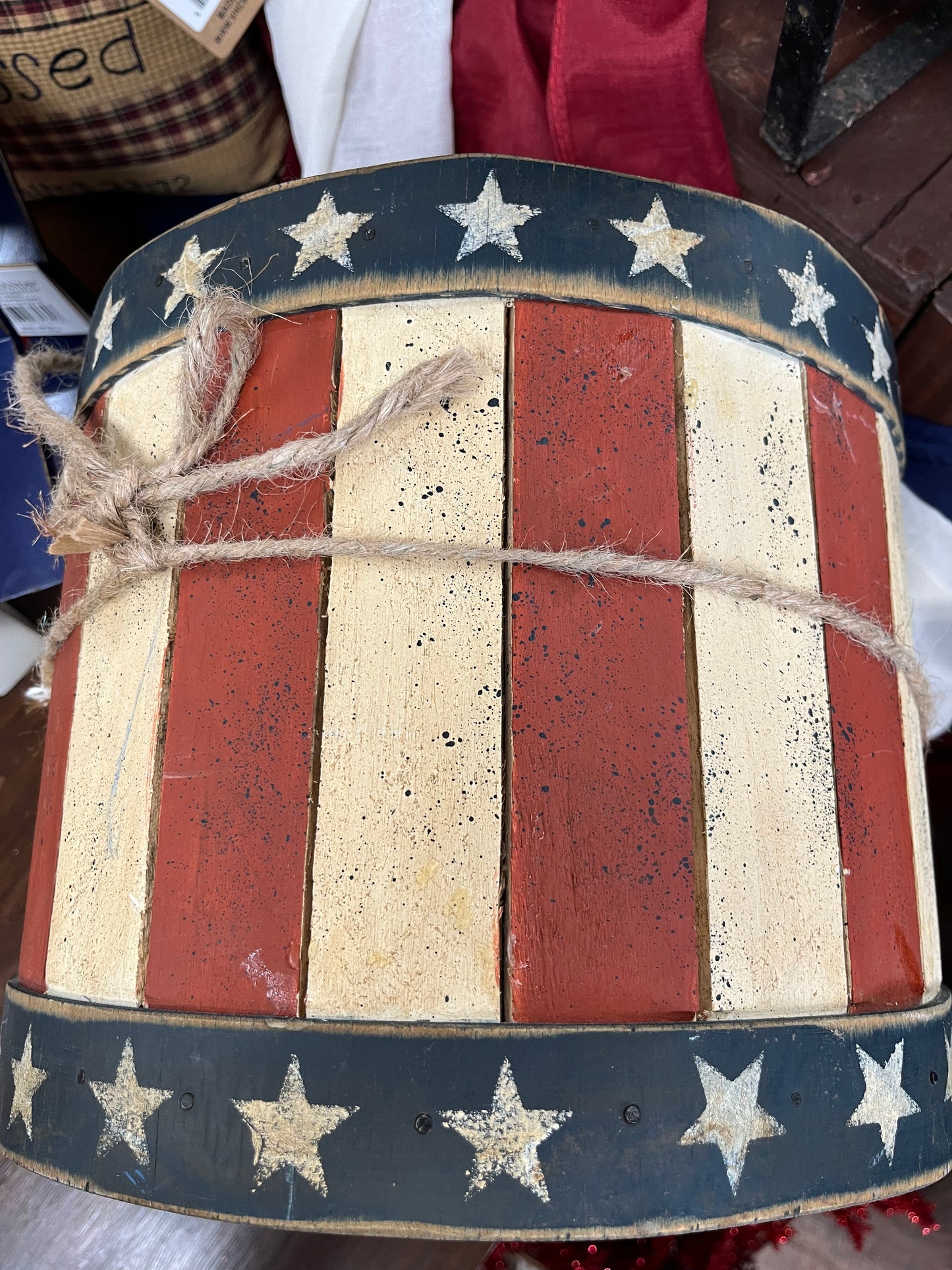 Vintage style Wood USA drum