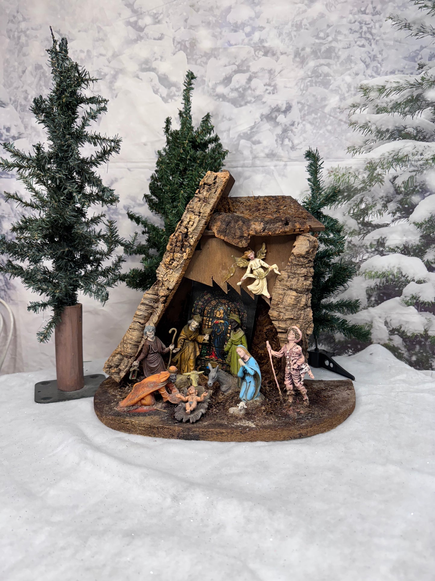 Wood Nativity Scene