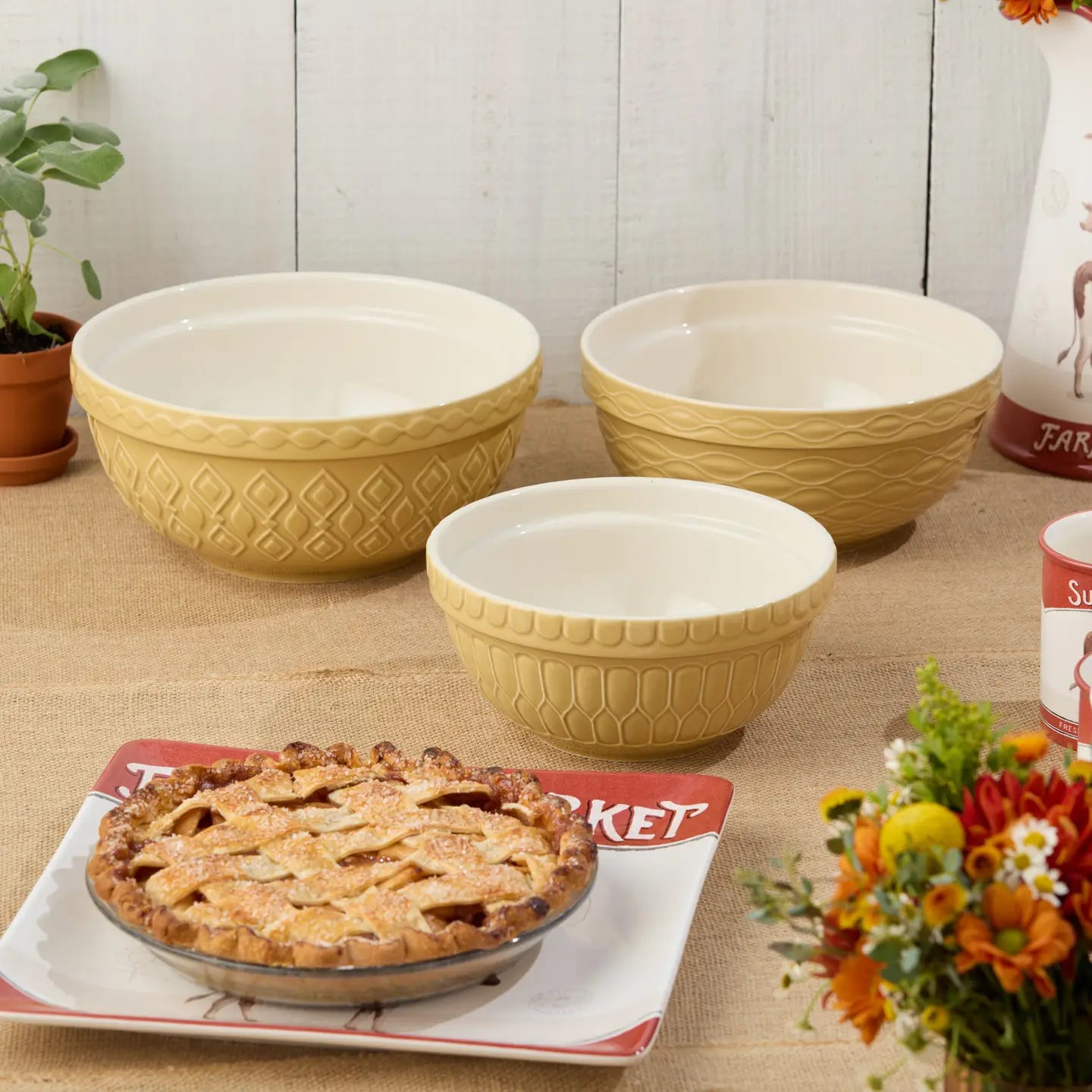 Vintage Stoneware Mixing Bowls