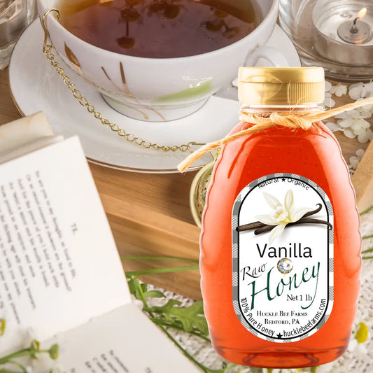 Vanilla Infused Raw Honey 1/2 lb