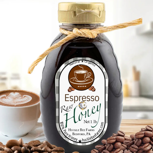 Espresso Infused Raw Honey 1/2 lb