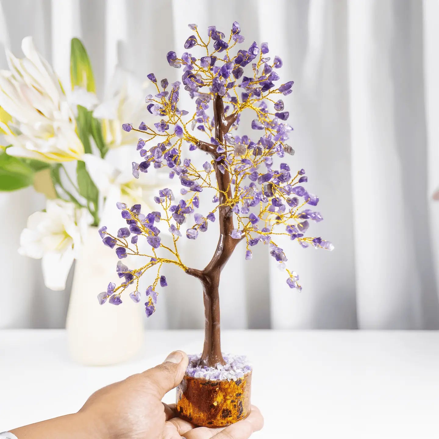 300 Chips Gemstone Tree | Amethyst | Crystal Tree of Life