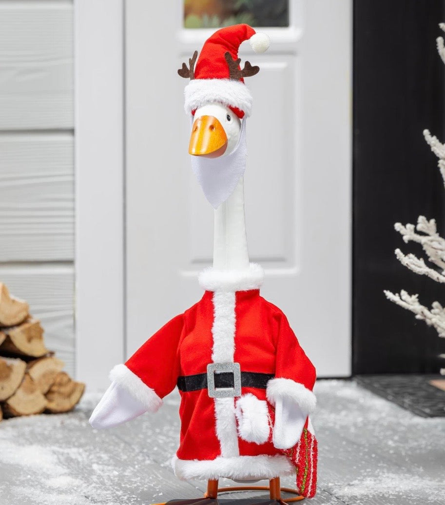 Giddy the Porch Goose Statue, Metal, 21"H