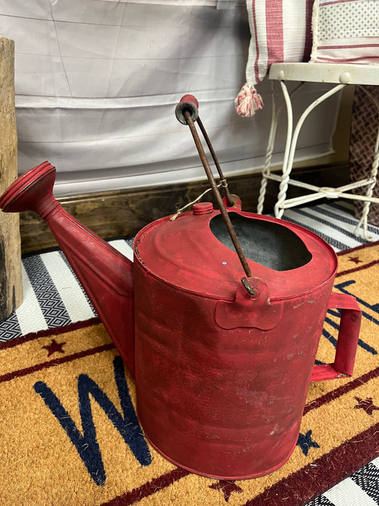 Vintage large red water can