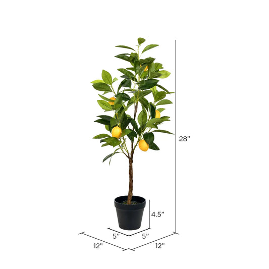 28" Artificial Potted Lemon Tree.