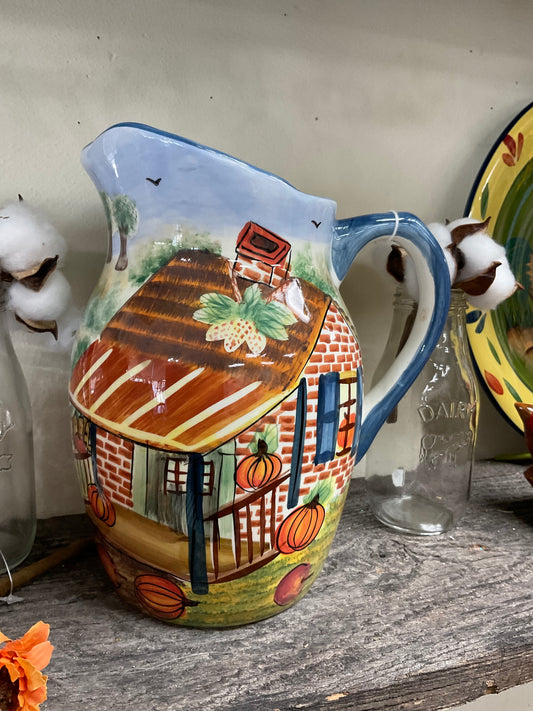 Vintage Farmhouse Fall Pitcher