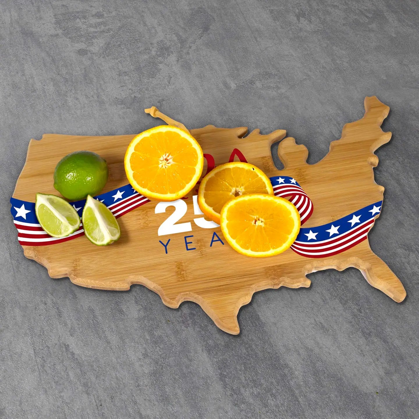 USA 250th Anniversary USA Bamboo Charcuterie Board