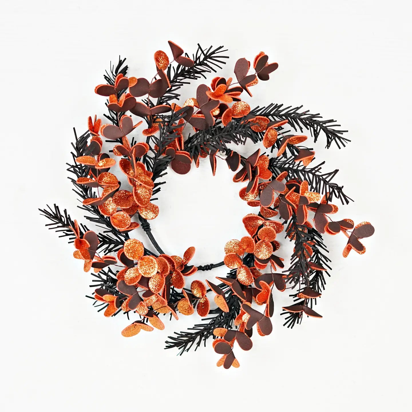 14in(6) Wreath-Glitter Spooky Mix Soft Touch Pines-