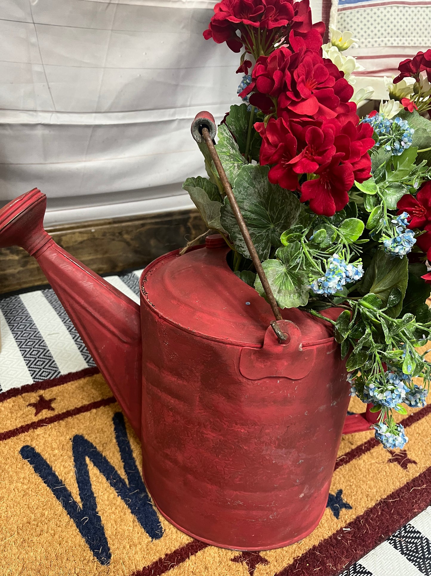 Vintage large red water can
