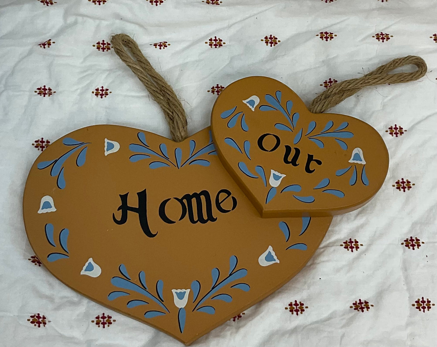 Vintage House of Lloyd Our Home heart plaques