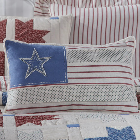 Celebration Patchwork Flag Pillow 14x22