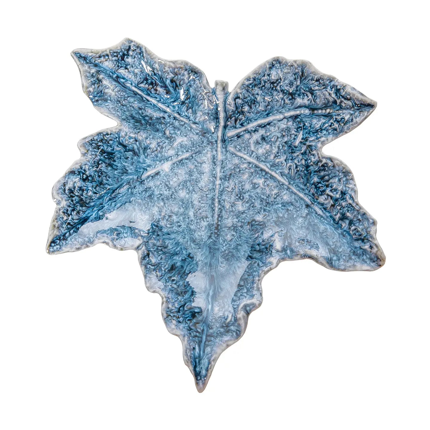 Fall/Harvest Blue Maple Leaf Decorative Plate
