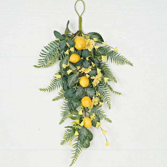 Teardrop-Lemon W.Daisy and Flocked leaf