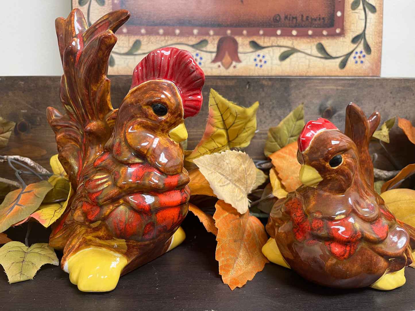 Vintage Rooster & Hen