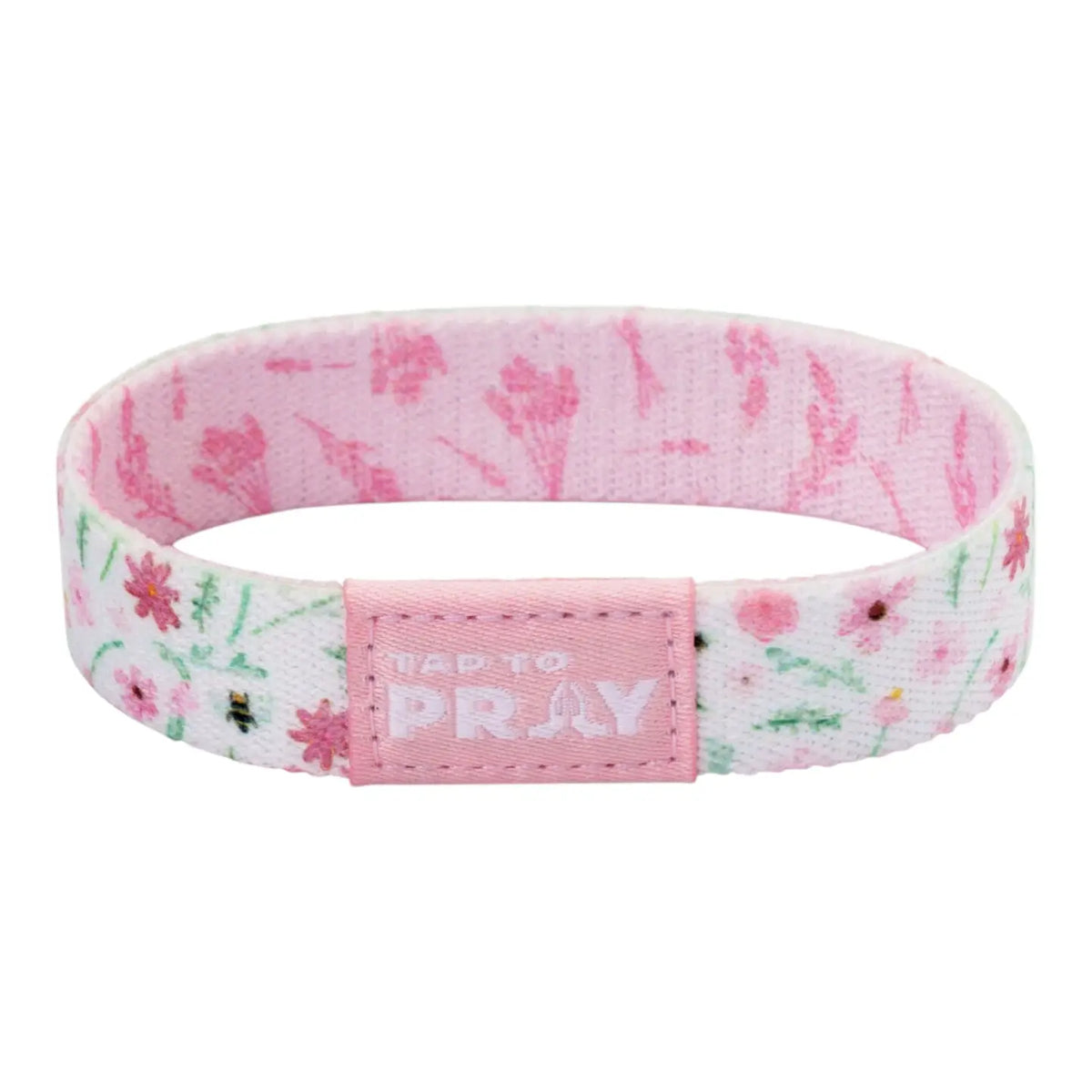 Tap To Pray® Wristband – Meadows - White