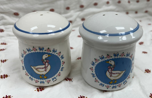 Vintage Blue Geese Salt & Pepper