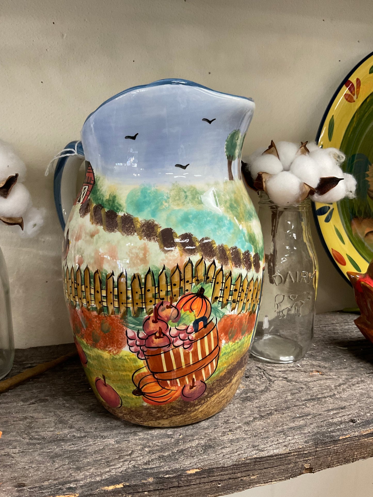 Vintage Farmhouse Fall Pitcher