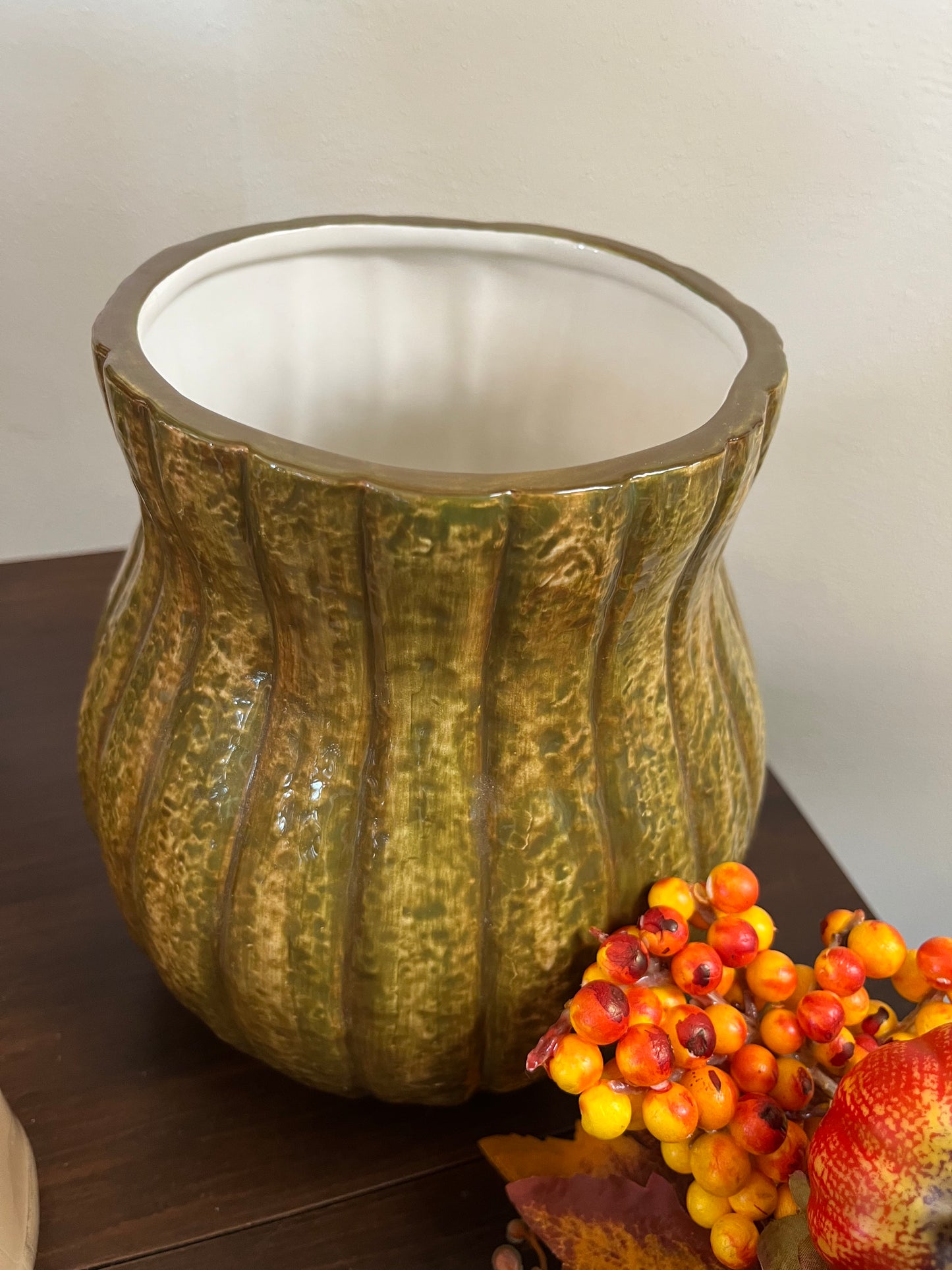 Vintage gourd cookie jar