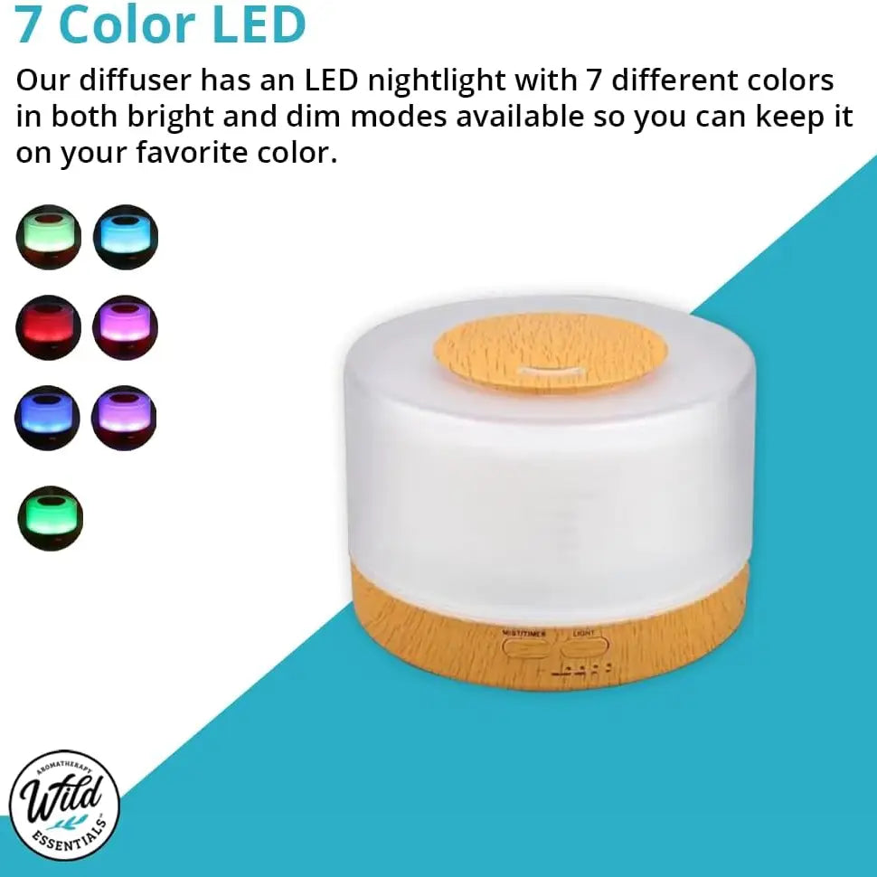 Designer 700ml Ultrasonic 5 in1 Home Diffuser, Light Flowers