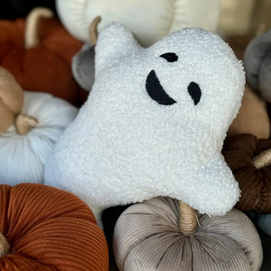 Sherpa Halloween Ghost w/ Tail Pillow