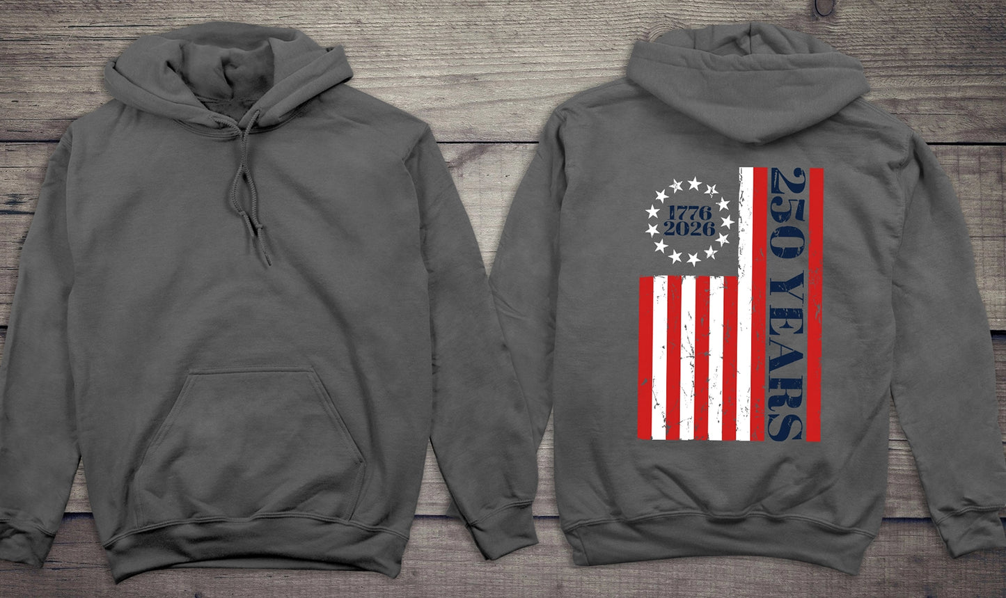 USA 250 Years Flag Hoodie