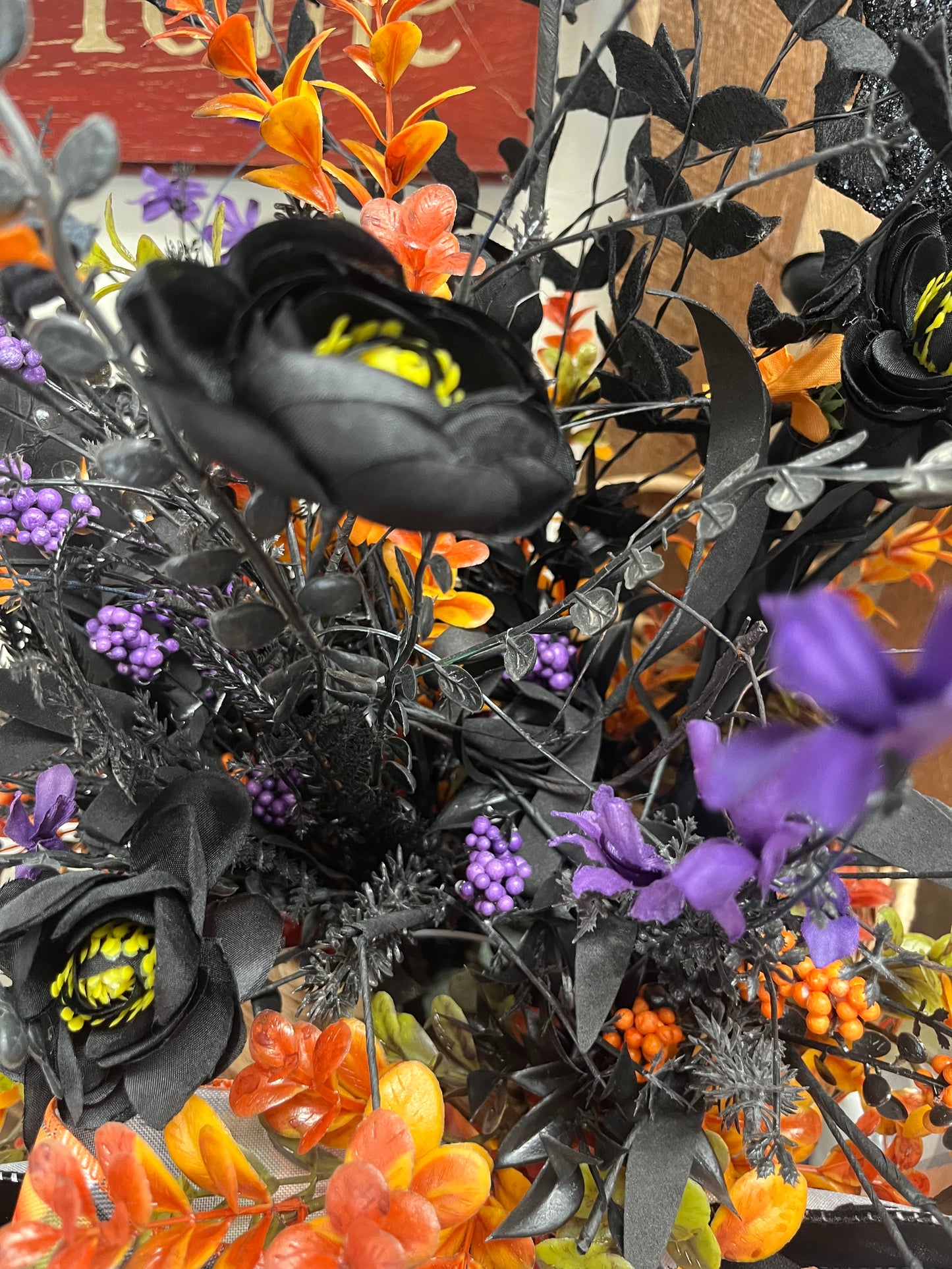 Spooky Bats Door Basket Hanger