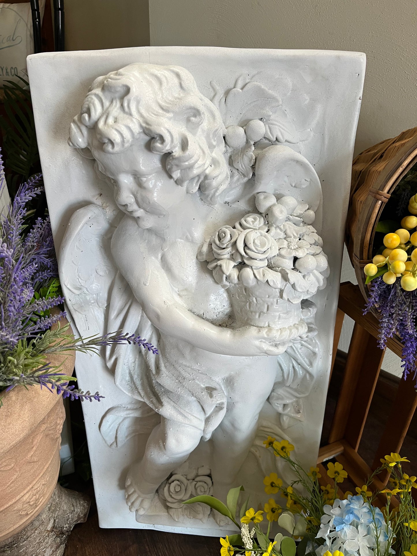 Hand poured Angel Garden Plaque