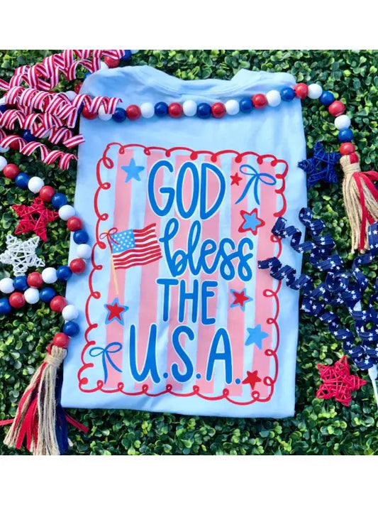 God Bless the USA July 4th Shirt