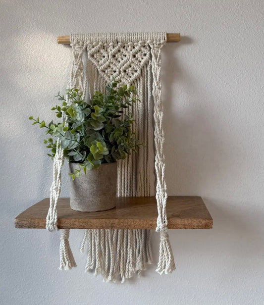 12" Macramé Wall Shelf