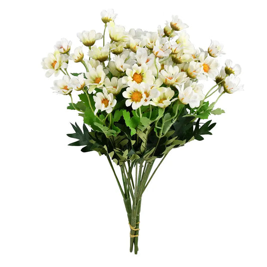 14.5" Artificial White Wild Daisy Bush