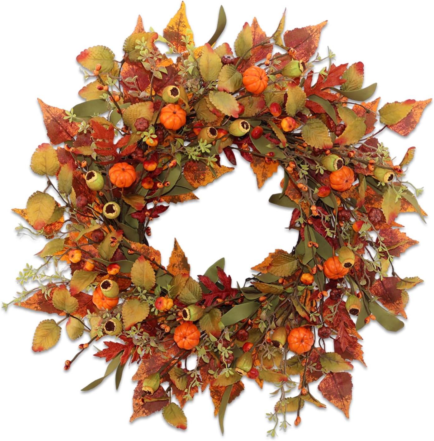 Fall pumpkin wreath 22”