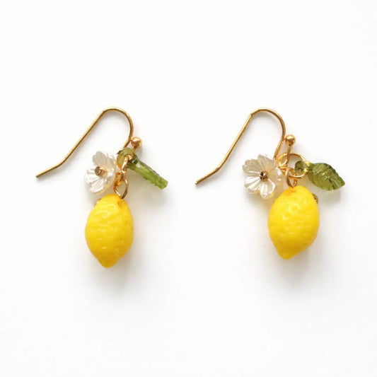 Sunshine Lemon Charm Dangling Earrings