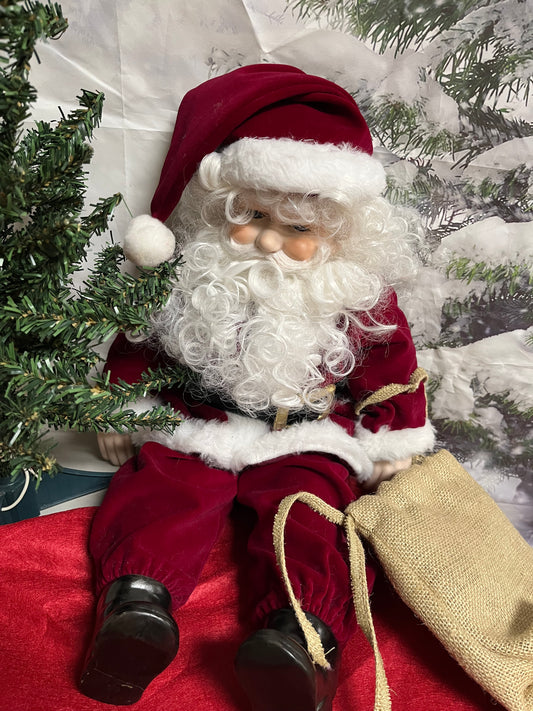 Santa's Special Delivery Danbury Mint Collectible Porcelain Christmas Santa Doll