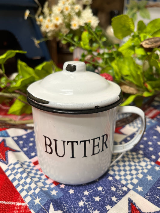 Vintage reproduction enamelware Butter